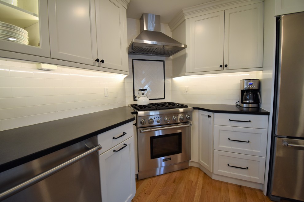 Corner Stove Layout, White Kitchen, Glastonbury CT Kitchen Other by EHL Kitchens Houzz