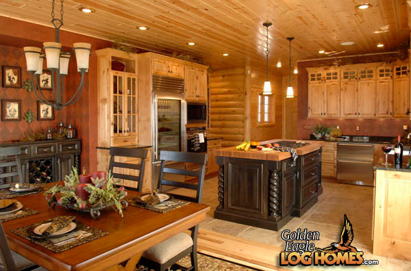 Inspiration for a large rustic kitchen remodel in Other