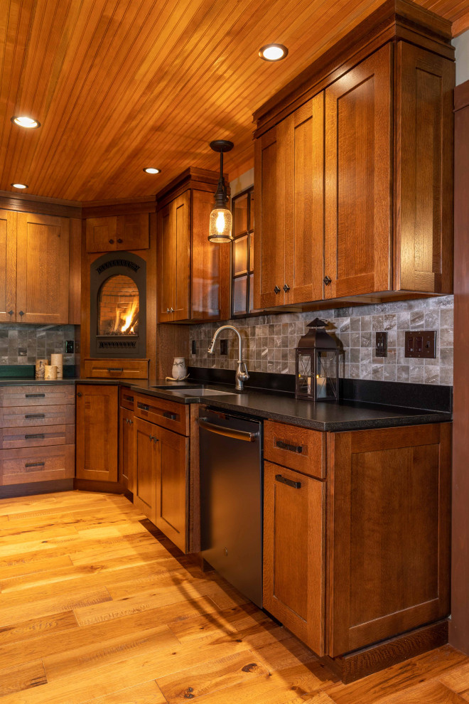 Cozy Modern Adirondack Kitchen Rustic Kitchen Burlington by Curtis Lumber Queensbury Houzz