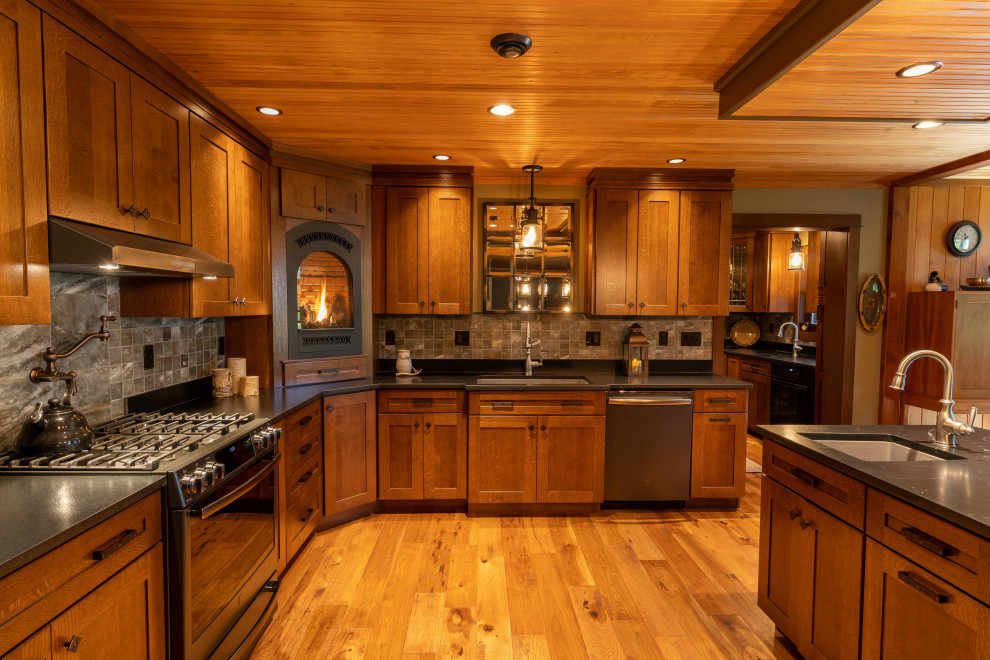 Cozy Modern Adirondack Kitchen - Rustic - Kitchen - Burlington - by