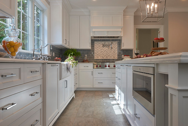 Franklin Lakes Super Clean Traditional Kitchen - Transitional - Kitchen -  New York - by Craig Allen Designs