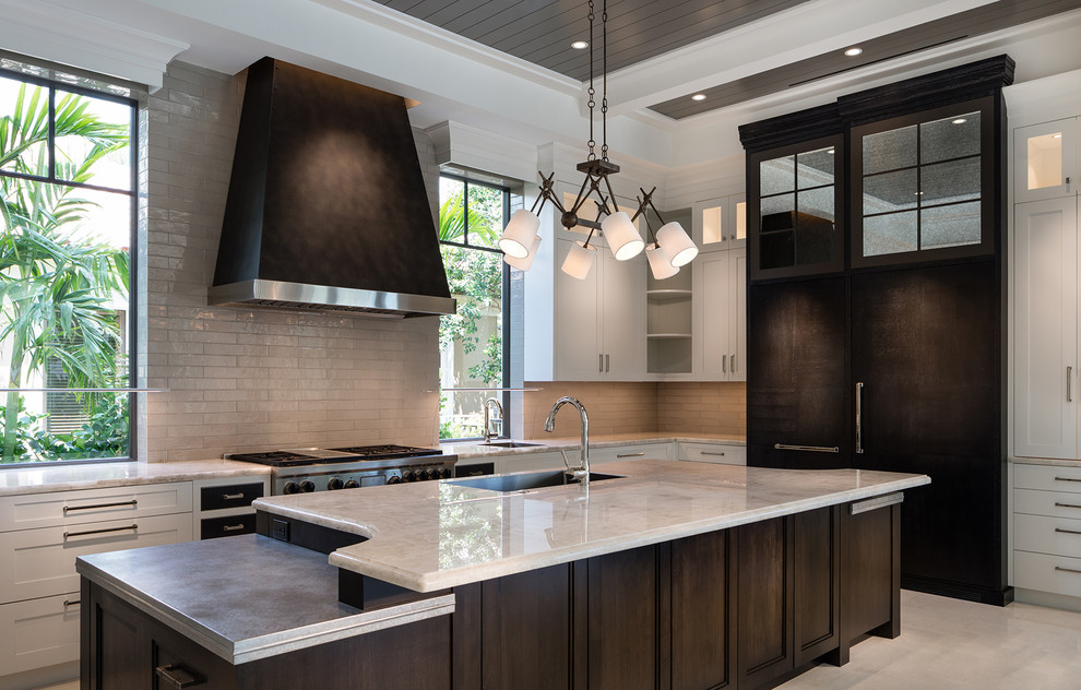 Cristallo Quartzite Kitchen Contemporary Kitchen Miami by