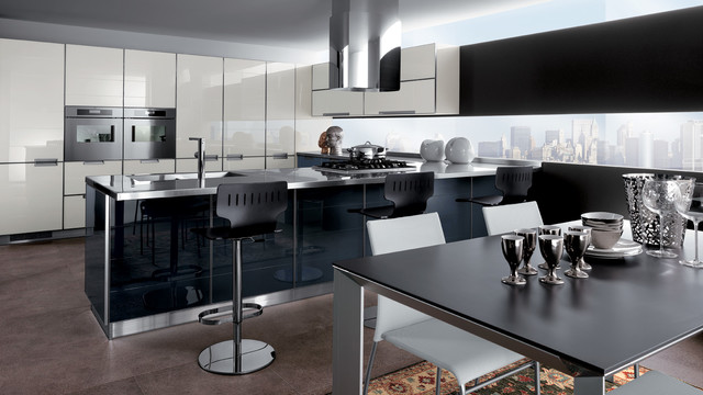 Crystal Kitchen Contemporary Kitchen Other By Scavolini Kitchen Living And Bathroom Houzz