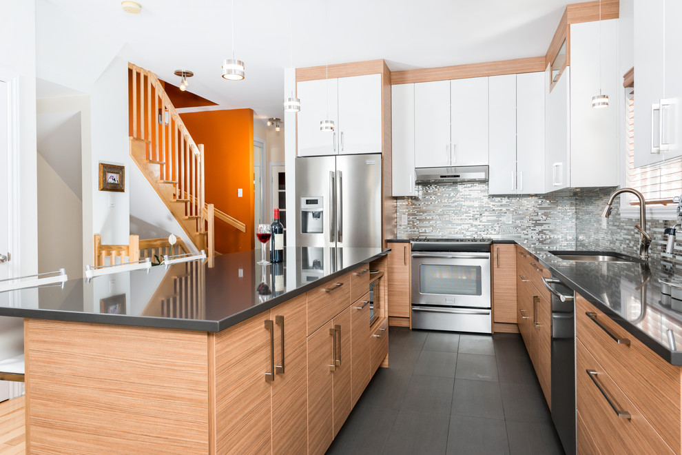 Cuisine/Kitchen Contemporary Kitchen Montreal by Centre Design Réalité Houzz