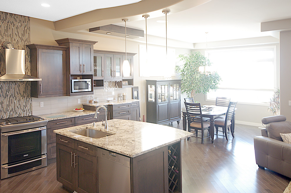 Custom built home in Alberta Contemporary Kitchen Edmonton by