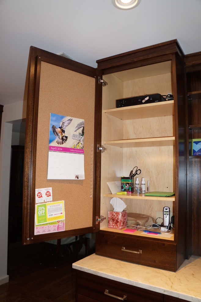 Custom Bulletin Board inside Cabinet - Contemporary - Kitchen - Boston ...