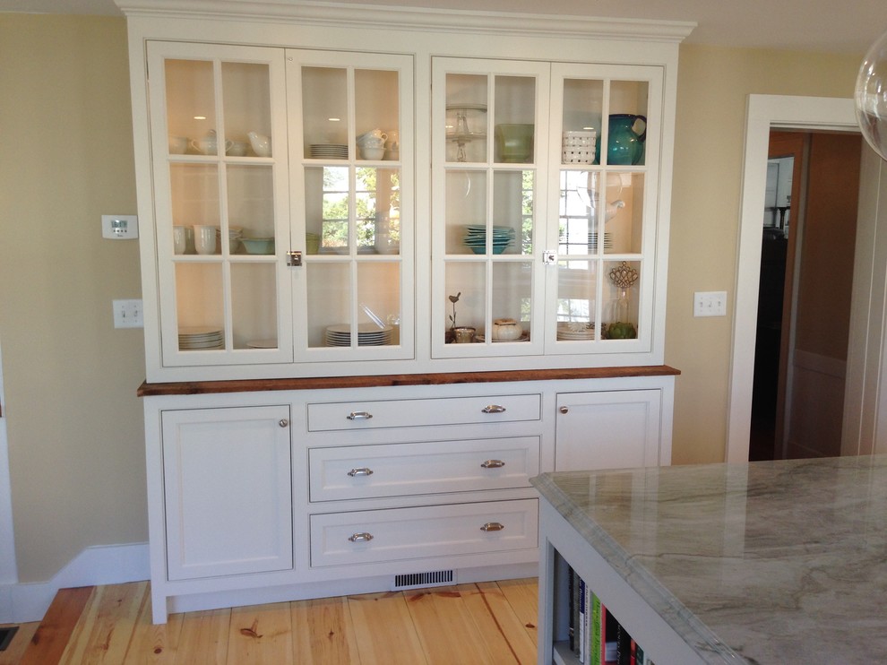 custom hutch with reclaimed wood counter Bord de Mer