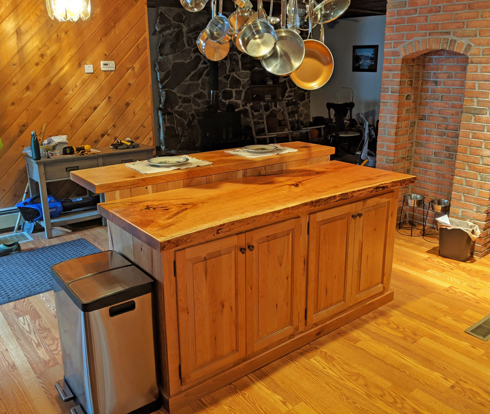 Custom Cherry Live Edge Kitchen Island Rustic Kitchen Other by The Ole Wood Shack Houzz