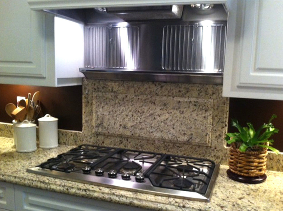 Custom Granite Backsplash Kitchen Traditional Kitchen San