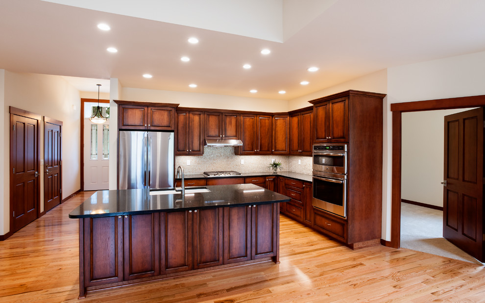 Custom home designed by Alan Mascord Design - Traditional - Kitchen ...