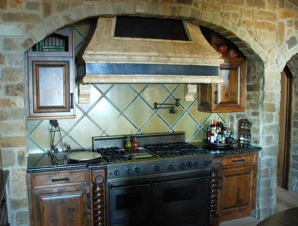 Tuscan kitchen photo in Santa Barbara