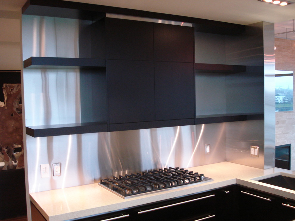 Custom hood fan Modern Kitchen Calgary by SPERBER Projects Houzz