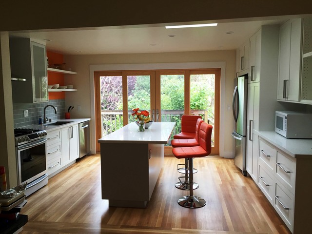 Custom IKEA kitchen with Kokeena doors Contemporary Kitchen