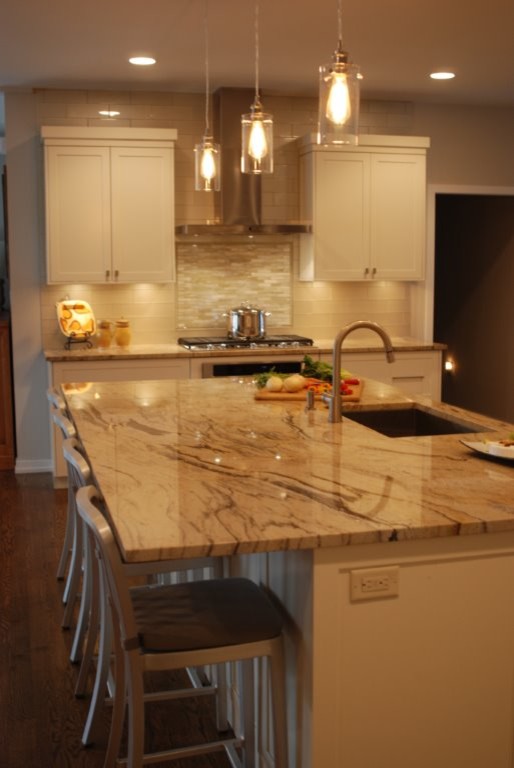 Custom Kitchen Countertop in Granite Prada Gold - Contemporary - Kitchen -  New York - by Oceana Designs | Houzz