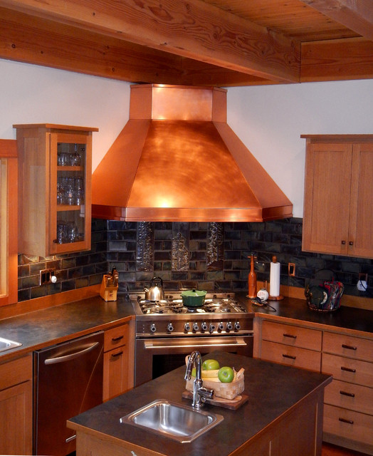 Custom Kitchen Range Hood Craftsman Cuisine Autres périmètres