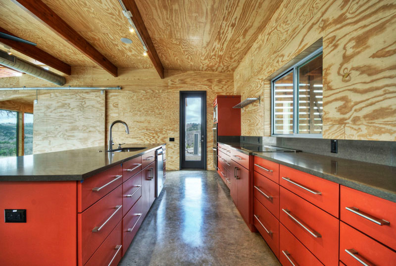 Inspiration for an industrial kitchen remodel in Austin
