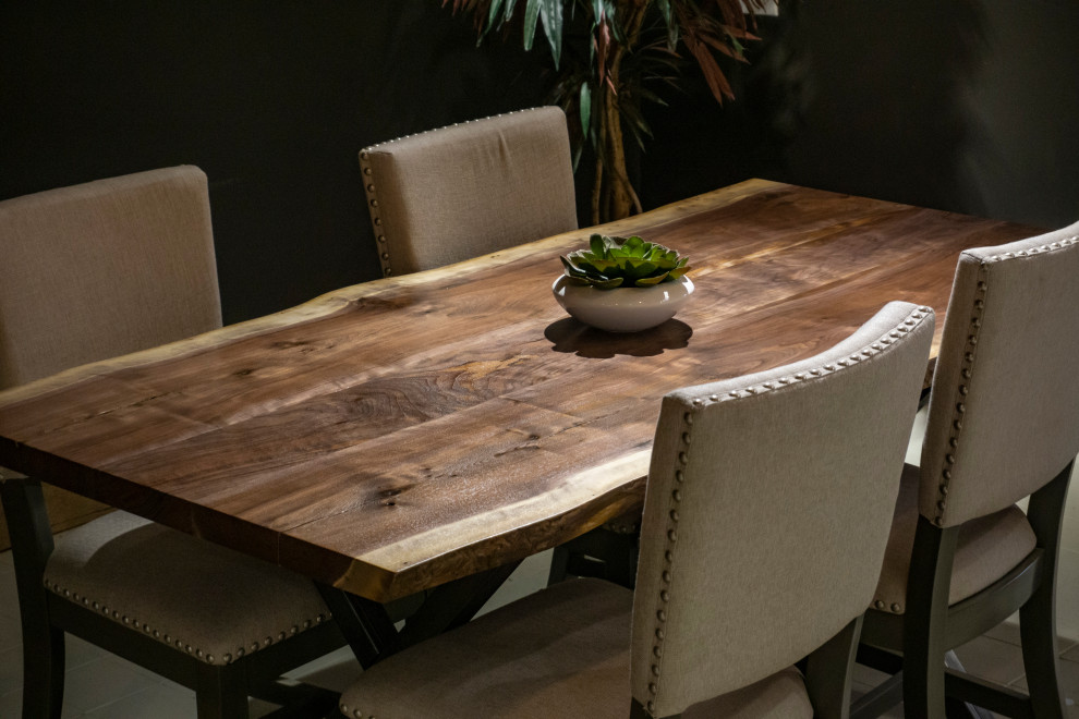 Custom Live Edge Dining Tables Modern Kitchen Seattle by WANE