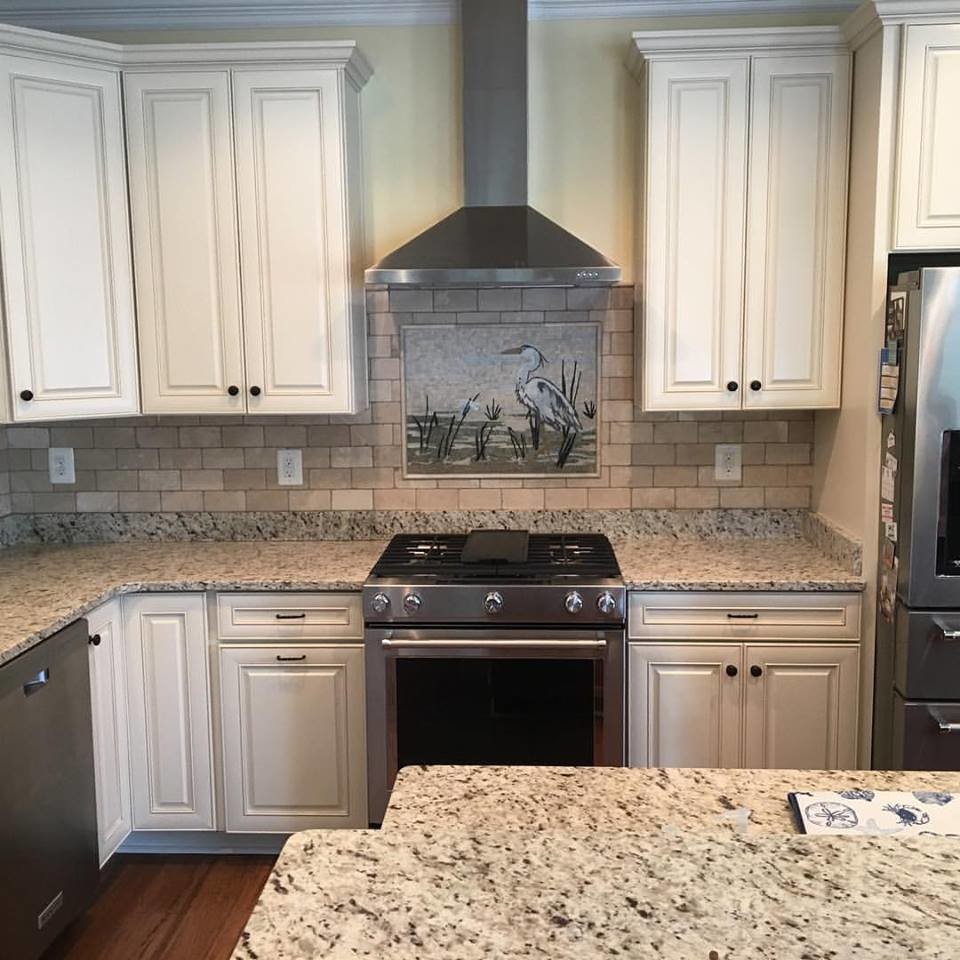 This is an example of a beach style kitchen in Baltimore.