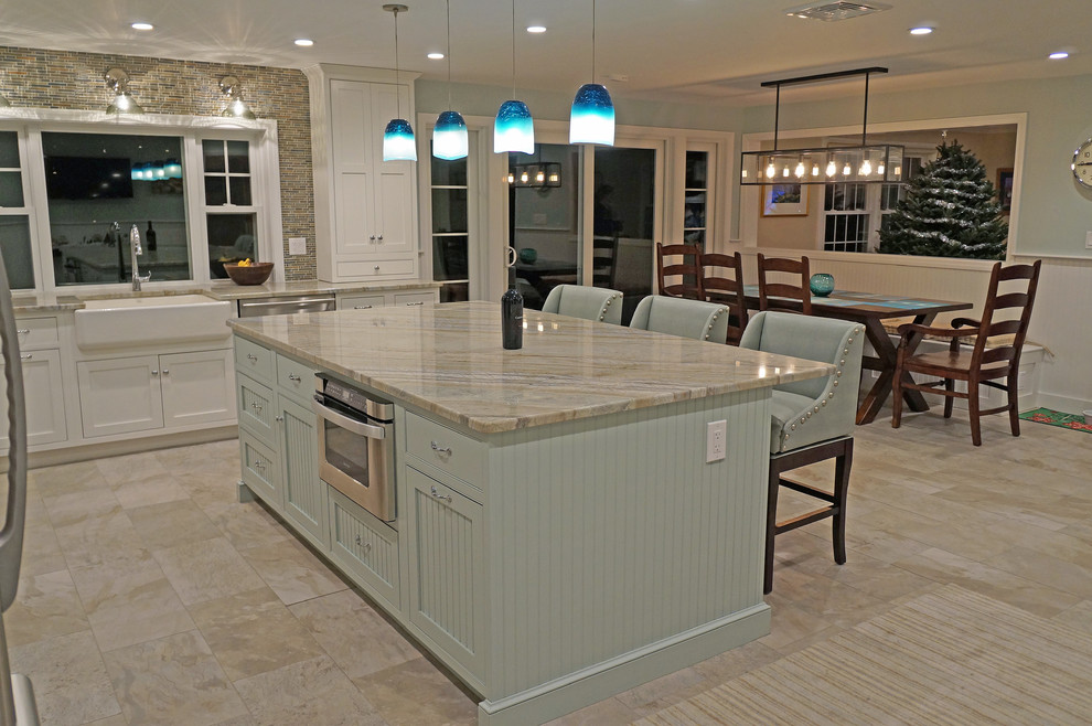 Custom paint kitchen in Natick Transitional Kitchen Boston by Spotlight Design Center