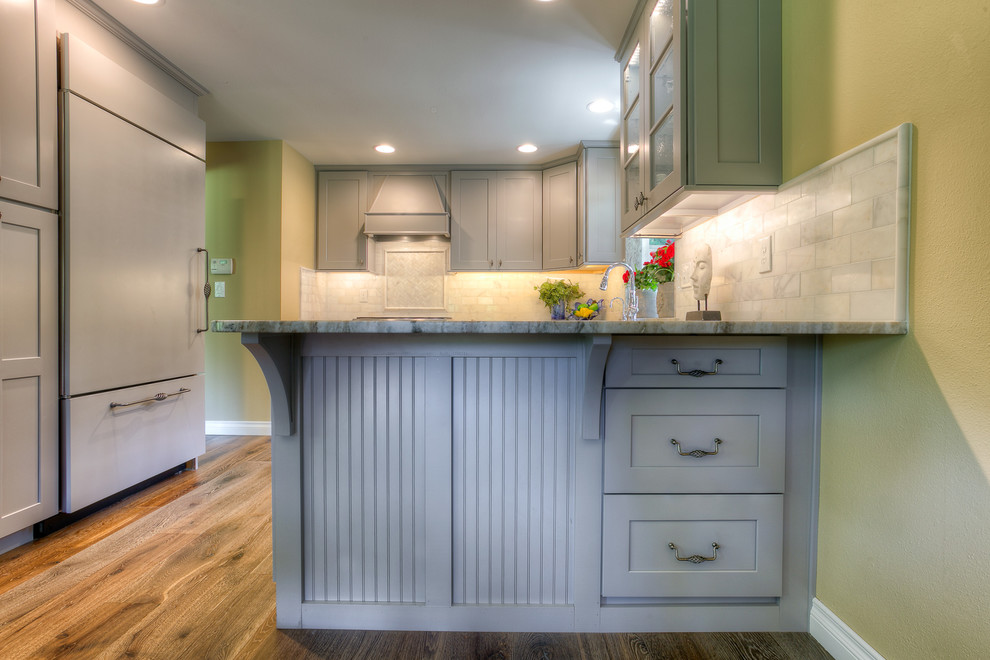 Custom Peninsula Panels Traditional Kitchen Seattle by ctm