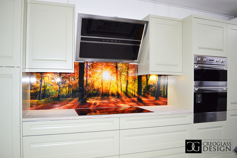 Custom Printed Design Glass Splashback - Modern - Kitchen ...