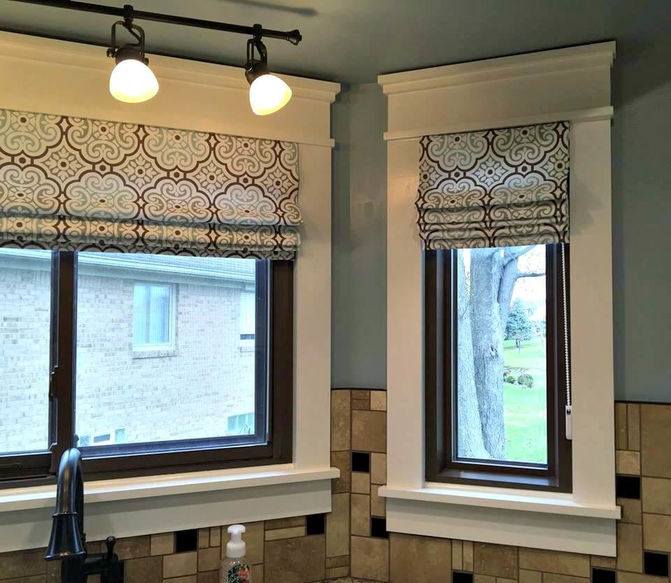 Custom Roman Shades Kitchen Oakland County Transitional Kitchen