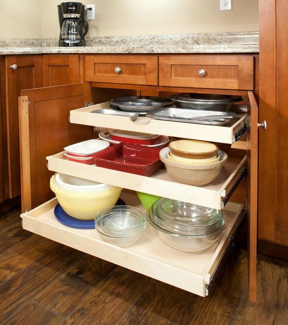 Custom Slide Out Shelves - Traditional - Kitchen - Columbus - by ...