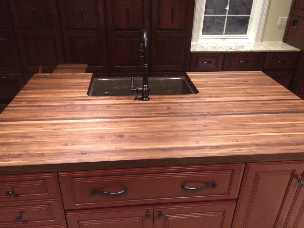 Custom Walnut Butcher Block Kitchen Island Counter Top - Clásico ...