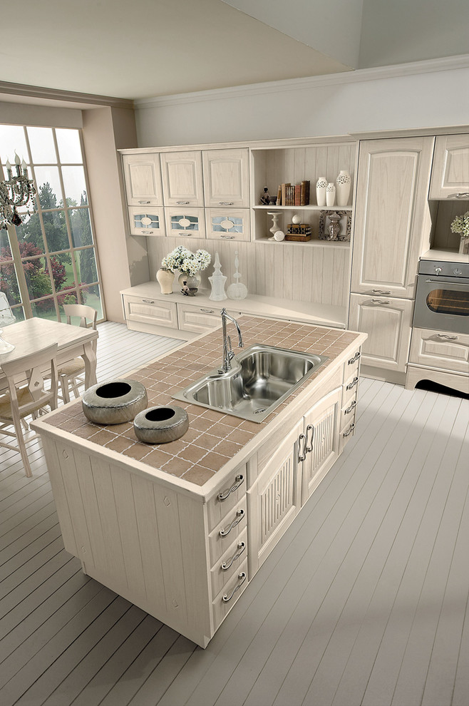 Example of a large classic kitchen design in Other