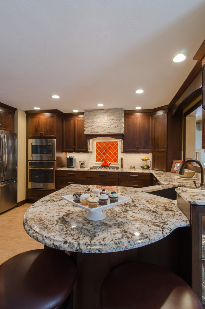 Dark Brown Kitchen Remodel - Rustic - Kitchen - Manchester - by Dream ...