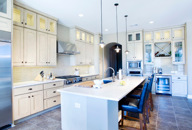Desert Storm Kitchen with Stacked Traditional Kitchen