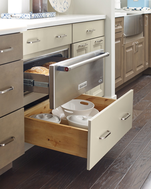 Under Counter Warming Drawer in Kitchen Pantry - Transitional - Kitchen