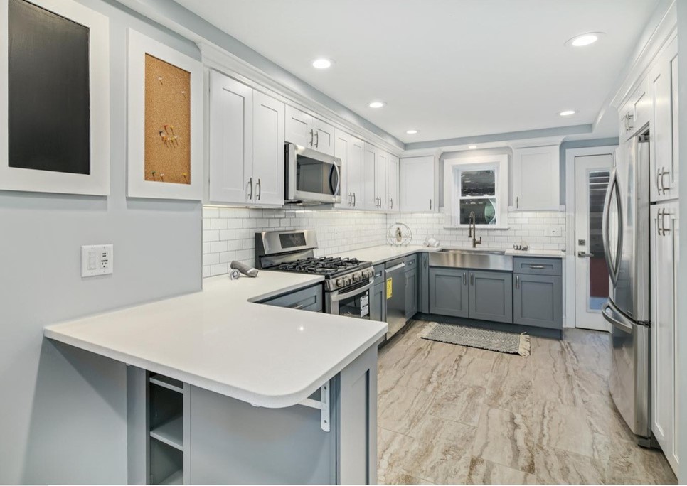 Dickinson Narrows Row Home Revival Modern Kitchen Philadelphia