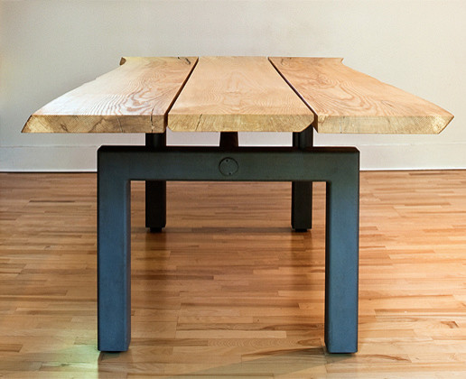 Example of a minimalist kitchen design in Boston