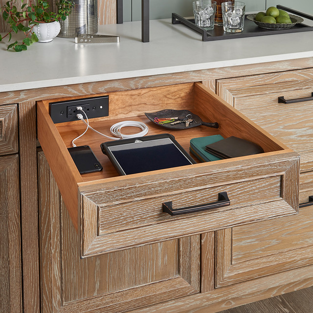 Docking Drawer Blade Kitchen InDrawer Charging Outlets