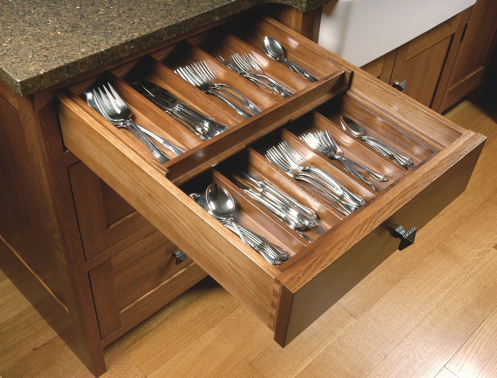 Double Silverware Drawer Craftsman Kitchen Cleveland by