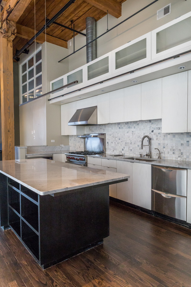 Downtown Chicago Condo Floor Refinishing Modern Kitchen Chicago