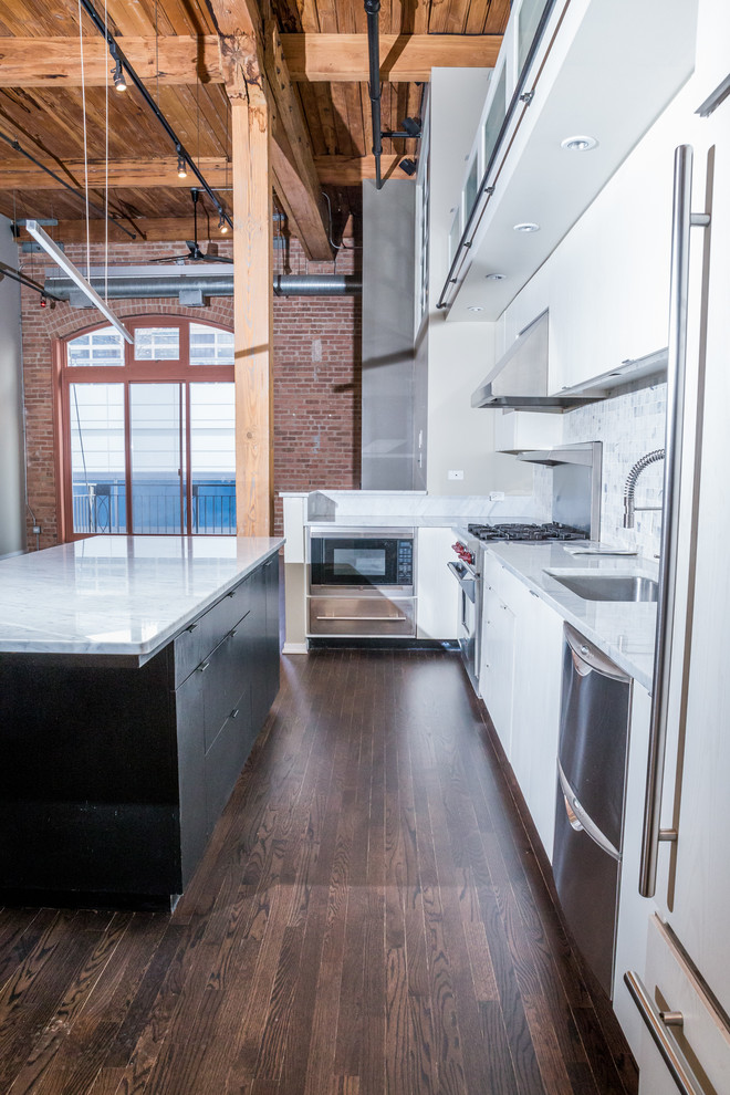 Downtown Chicago Condo Floor Refinishing Modern Kitchen Chicago