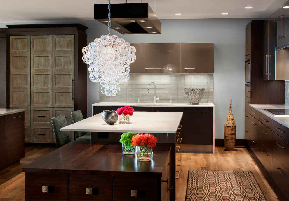 Inspiration for a contemporary kitchen remodel in Milwaukee