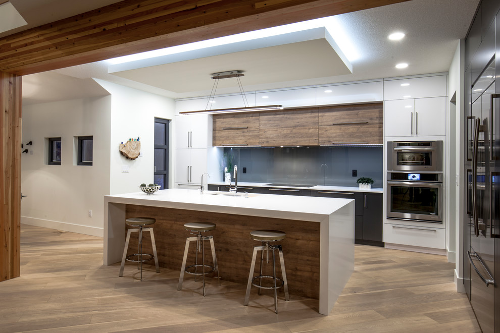 Trendy kitchen photo in Edmonton