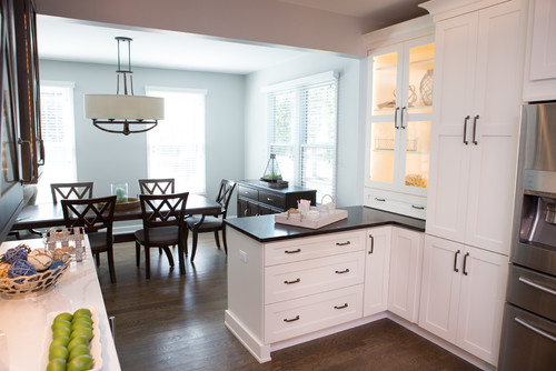 Transitional kitchen countertops 