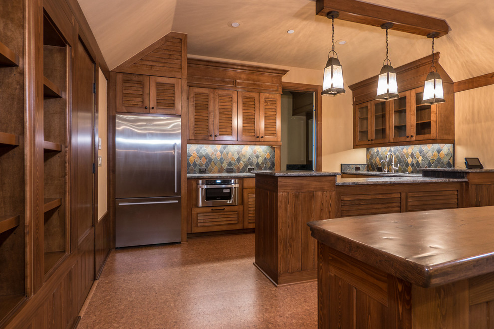 This is an example of a rustic kitchen in Miami.