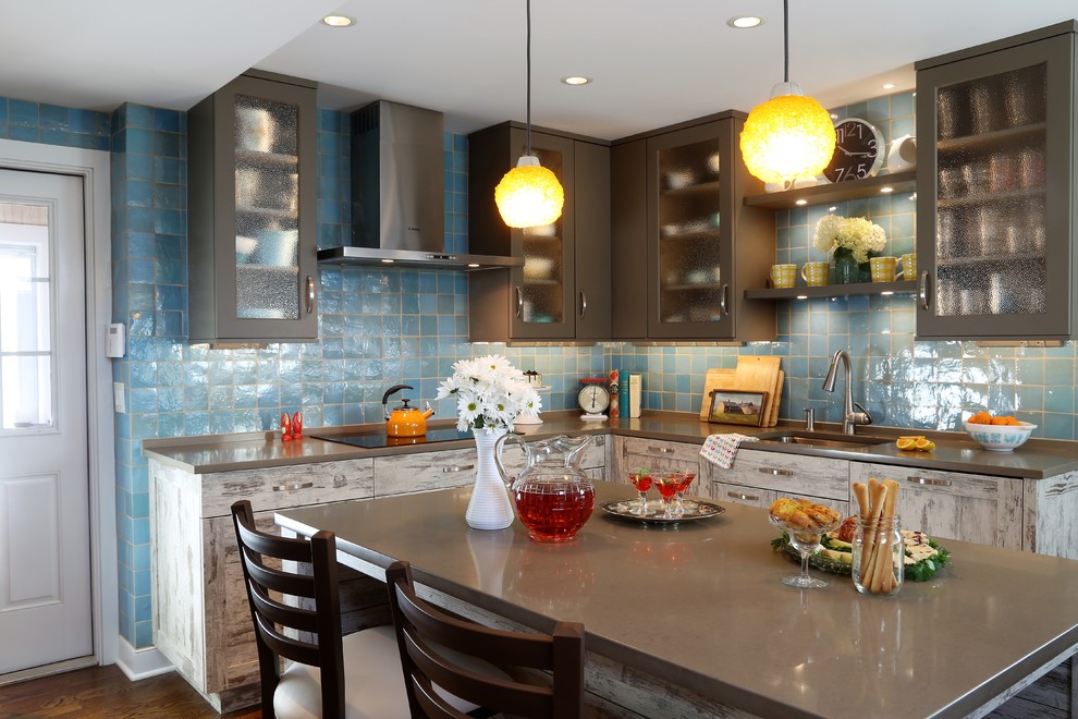 Driftwood Beach Kitchen Éclectique Cuisine Autres périmètres