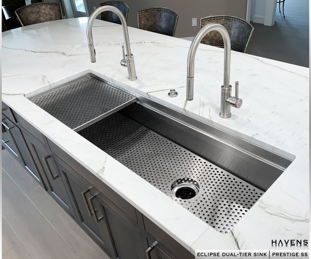 Custom Eclipse Dual-Tier Sink - Stainless - Havens