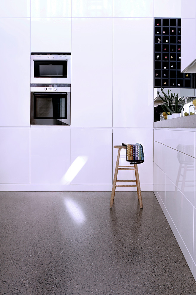 Example of a trendy kitchen design in Dublin