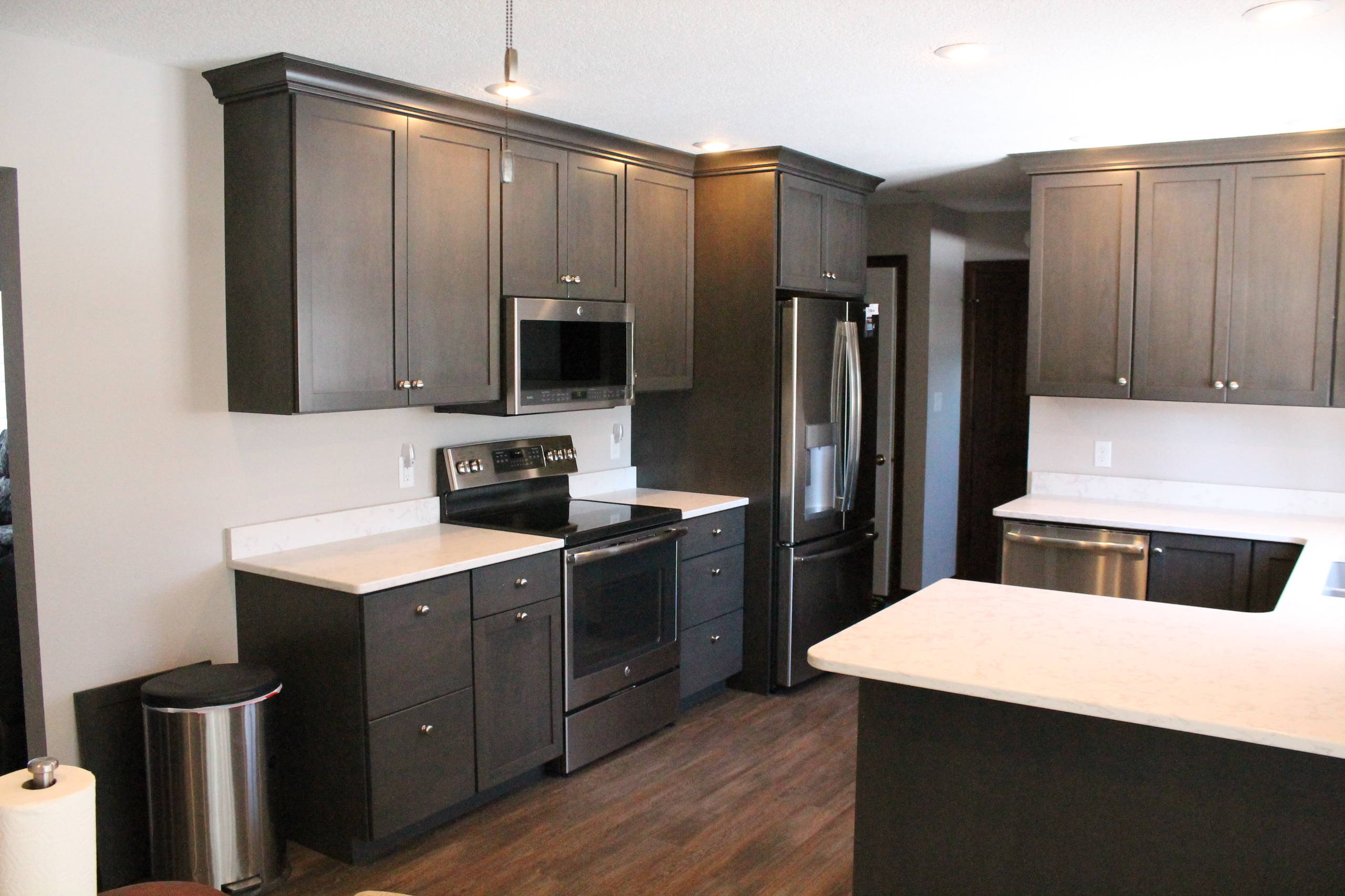 Dynasty By Omega Cabinetry. Puritan door, Cherry wood, Smokey Hills stain.  - Kitchen - Cedar Rapids - by Herman's Kitchen & Bath Design | Houzz