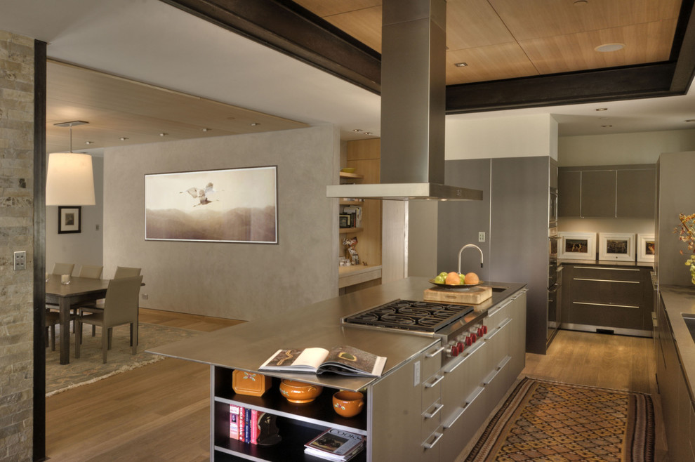 Trendy kitchen photo in Denver with stainless steel appliances