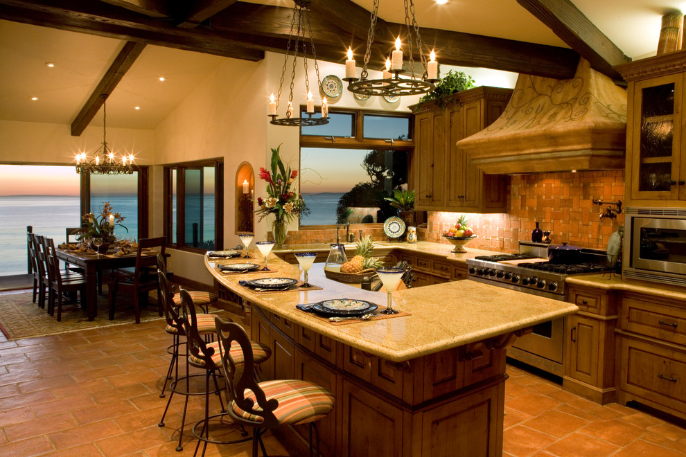 This is an example of a mediterranean kitchen in Orange County.