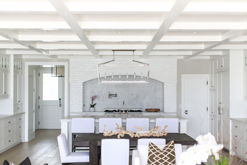Inspiration for a coastal kitchen remodel in Orange County