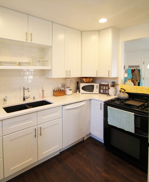 East Denver Minimalist White Bathroom & Kitchen Renovation